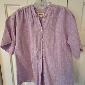 Hartford Women's Linen Shirt Size 1 fits like a S/M